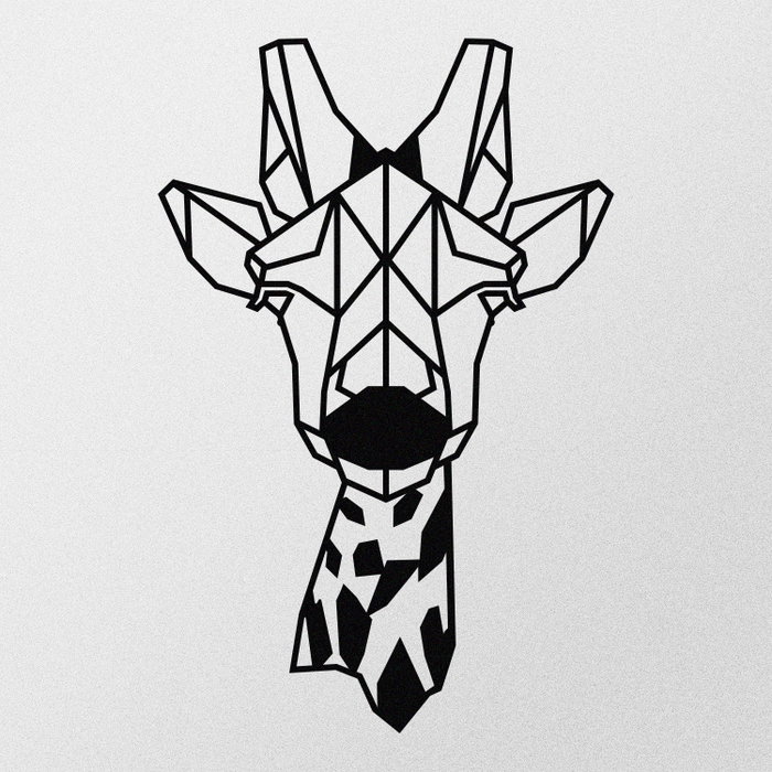Wallity Gıraffe Metal Decor Negro
